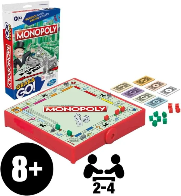 Jogo Monopoly Grab and Go - Versão Portátil