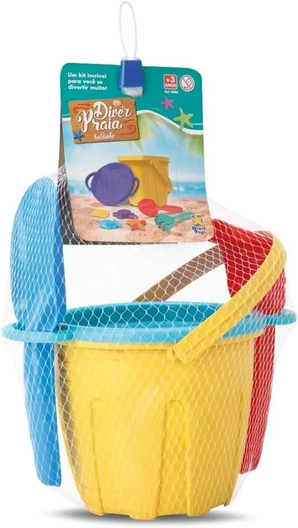 Baldinho de Brinquedo Diver Praia com Acessórios