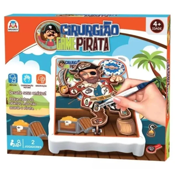 Jogo de Tabuleiro Cirurgião Game Pirata