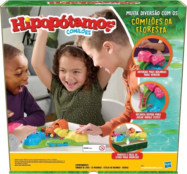 Jogo de Tabuleiro Hipopótamos Comilões