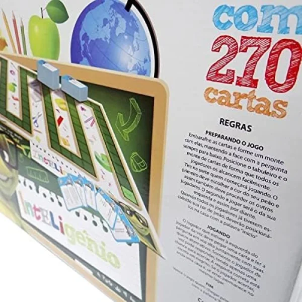 Jogo de Tabuleiro Inteligenio com 270 Cartas