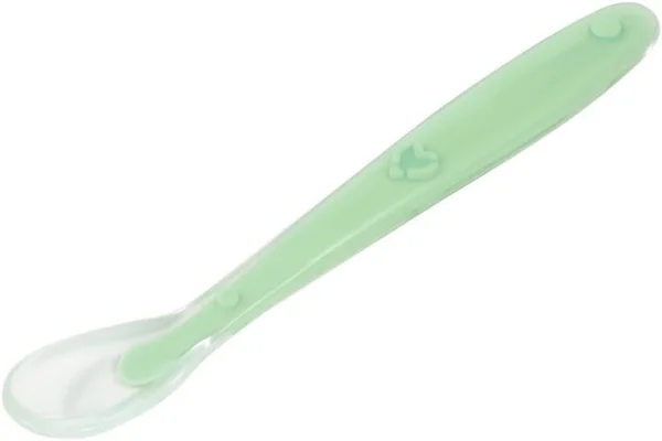 Kit Colher Silicone Azul E Verde