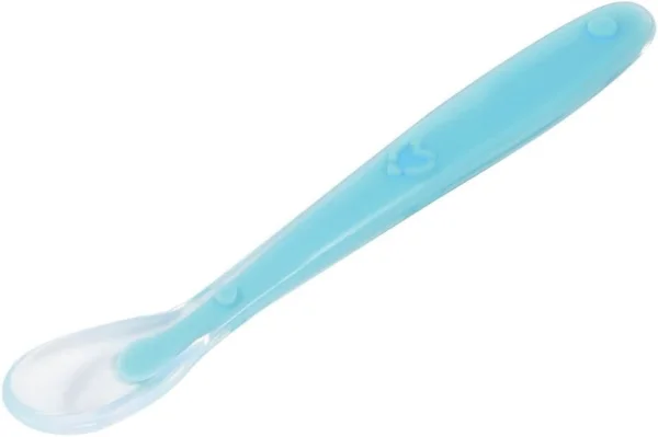 Kit Colher Silicone Azul E Verde