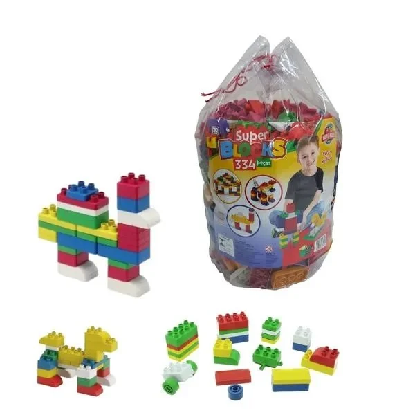 Bolsa com Blocos de Montar - Super Blocks