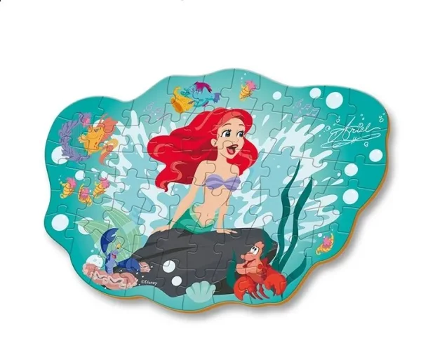 Quebra Cabeça Pequena Sereia Ariel Disney 60 Peças