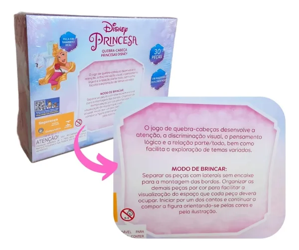 Quebra Cabeça Princesas Disney 30 Peças