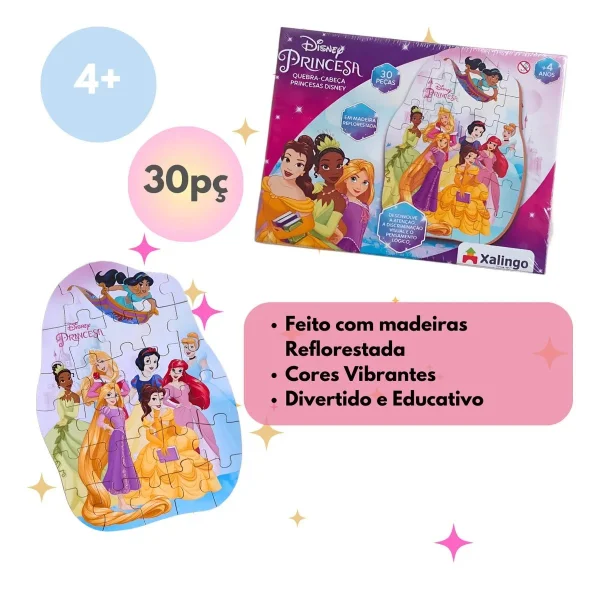 Quebra Cabeça Princesas Disney 30 Peças