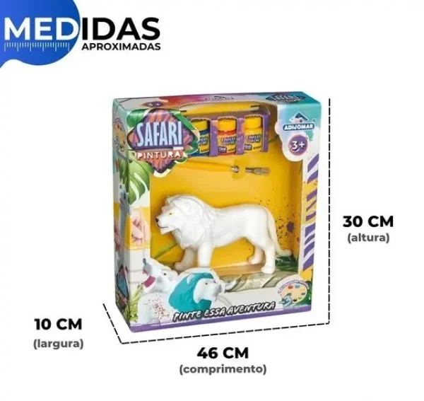 Brinquedo Para Pintar Colorir Safari Leão