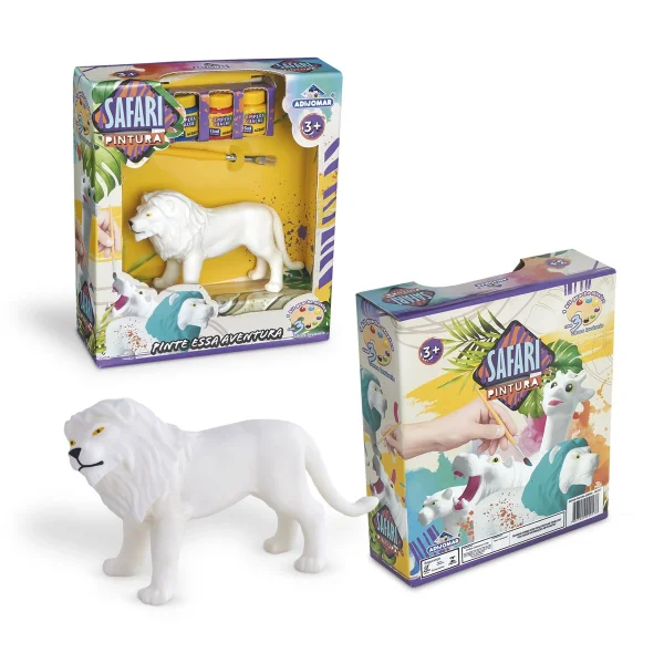 Brinquedo Para Pintar Colorir Safari Leão