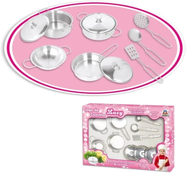 JOGO DE COZINHA LUCY INOX - C/ 3 TAMPAS