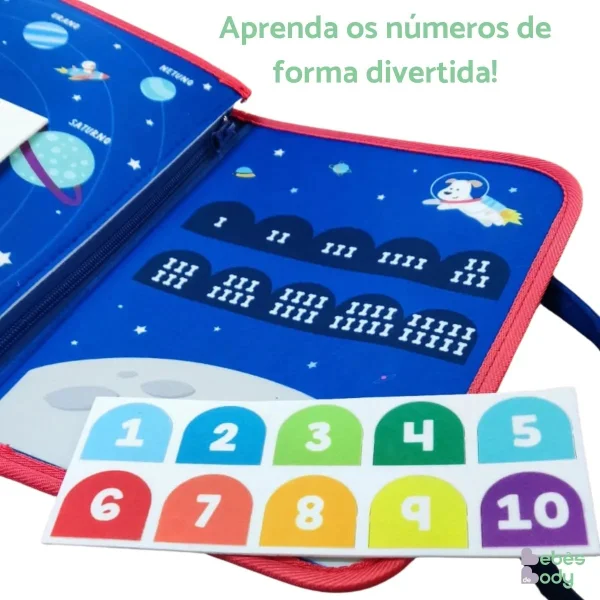 Maleta Livrinho De Atividades Em Tecido Sensorial Montessori