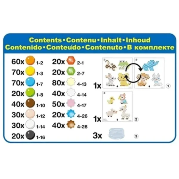 Refil Aquabeads Animal Buddies 600 Beads