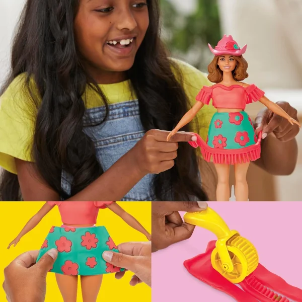 Conjunto Play-Doh Barbie Florais e Franjas