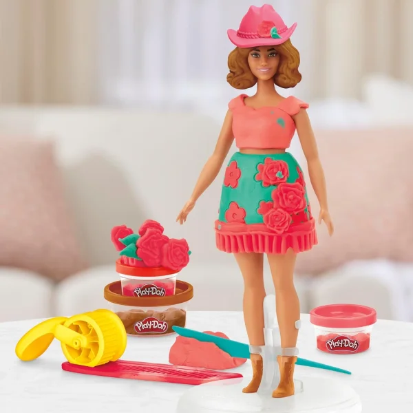 Conjunto Play-Doh Barbie Florais e Franjas