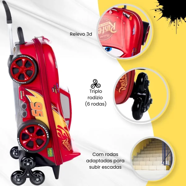 Kit Mochila Escolar com Rodinhas + Lancheira