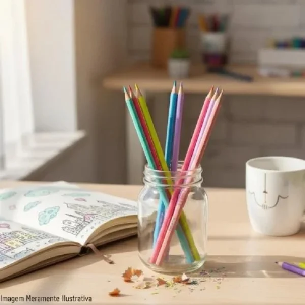 Caixa c/6 L�pis de Cor Tons Pastel