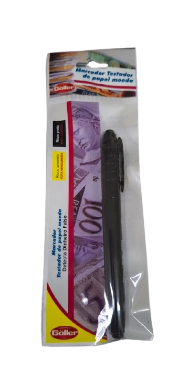 1 Caneta Testadora De Nota Falsa Dinheiro