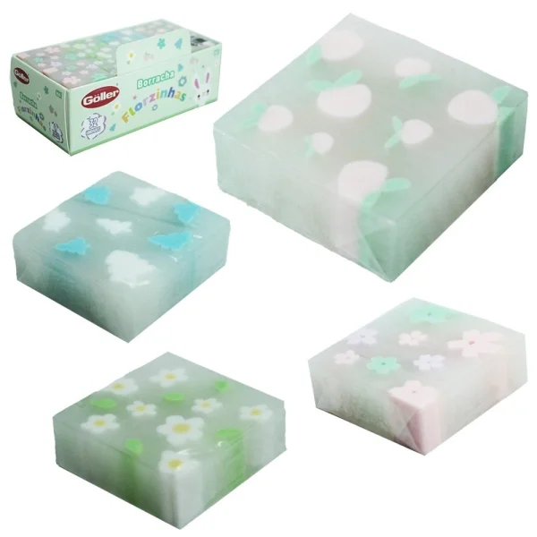 1 Borracha Florzinhas Sorrtida