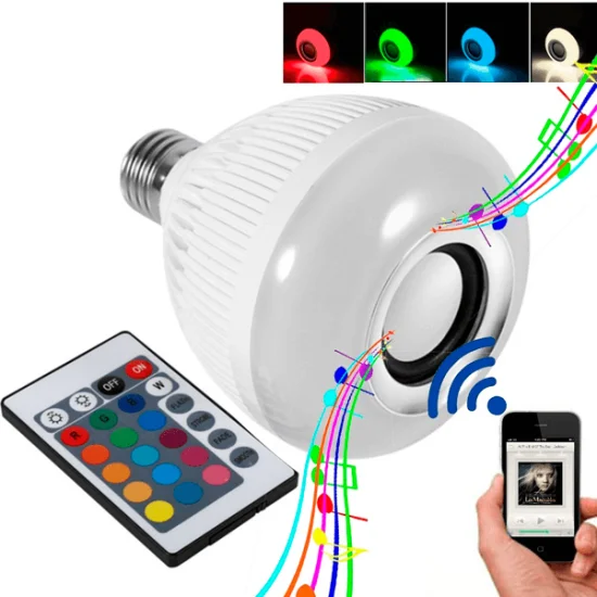 Lmpada Musical Bluetooth com Controle Remoto 16 cores
