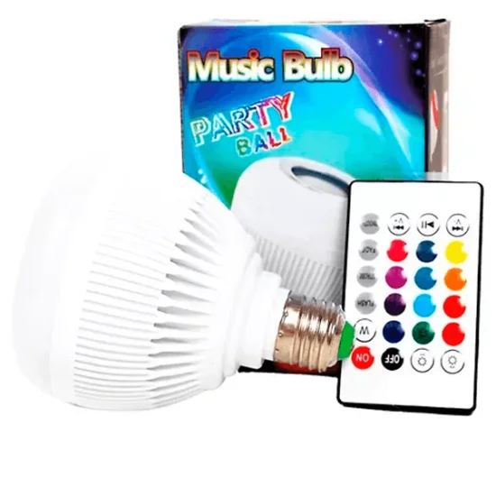 Lmpada Musical Bluetooth com Controle Remoto 16 cores