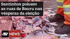 Santinhos poluem as ruas de Bauru nas v�speras da elei��o