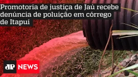 Promotoria de justia de Ja recebe denncia de poluio em crrego de Itapu