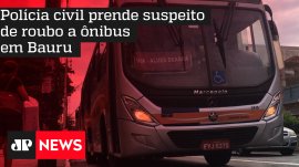 Pol�cia civil prende suspeito de roubo a �nibus em Bauru