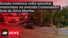 Eros�o hist�rica volta assustar motoristas na avenida Comendador Jos� da Silva Martha