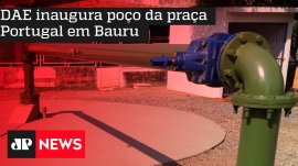 DAE inaugura po�o da pra�a Portugal em Bauru