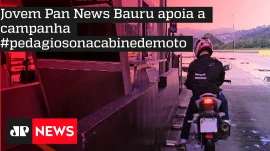 Jovem Pan News Bauru apoia a campanha #pedagiosonacabinedemoto