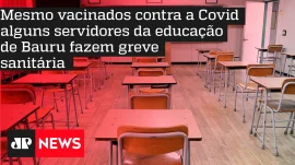 Mesmo vacinados contra a Covid alguns servidores da educao de Bauru fazem greve sanitria