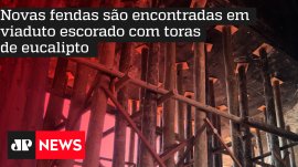 Novas fendas s�o encontradas em viaduto escorado com toras de eucalipto