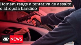 Homem reage a tentativa de assalto e atropela bandido