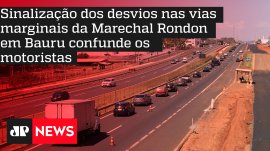 Sinaliza��o dos desvios nas vias marginais da Marechal Rondon confundem os motoristas
