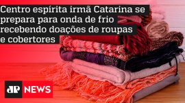 Centro esp�rita irm� Catarina se prepara para onda de frio recebendo doa��es de roupas e cobertores