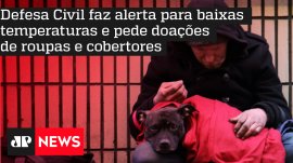 Defesa Civil faz alerta para baixas temperaturas e pede doa��es de roupas e cobertores