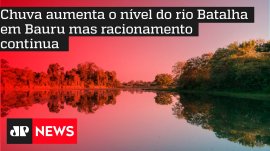 Chuva aumenta o n�vel do rio Batalha em Bauru mas racionamento continua