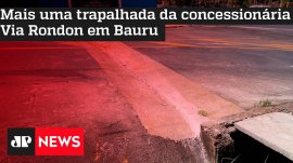 Mais uma trapalhada da Concession�ria Via Rondon na cidade de Bauru