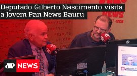 Deputado Gilberto Nascimento visita � Jovem Pan News Bauru
