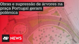 Obras e supress�o de �rvores na pra�a Portugal geram pol�mica