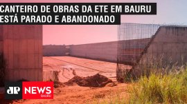 Canteiro de obras da ETE em Bauru est� parado e abandonado