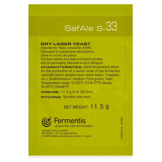 Fermento Fermentis SafAle S-33