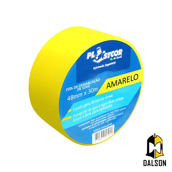Fita de demarcao 30m x 48mm - Plastcor