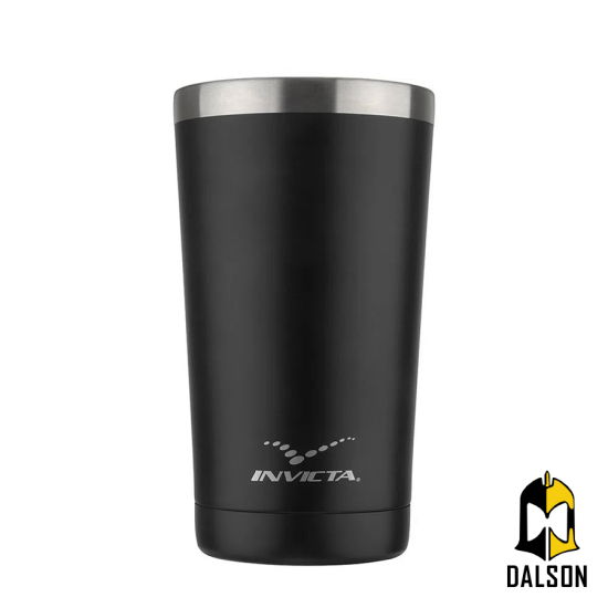 Copo térmico preto fosco 500ml - Invicta