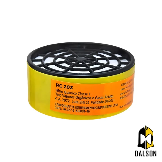 Filtro CG RC203 para respirador CG 306 CA 7072 - Carbografite