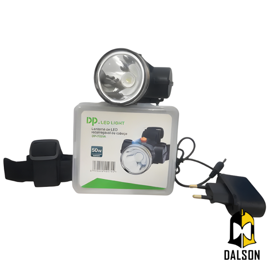 Lanterna LED DP-7229A | recarregável de cabeça
