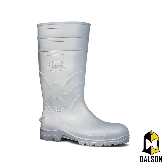 Bota de PVC cano longo (branca) bico e palmilha de ao linha Acquafort CA 37750 - Bracol