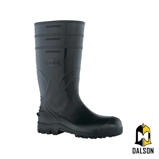 Bota de PVC cano longo (preta) bico e palmilha de ao linha Acquafort CA 37750 - Bracol