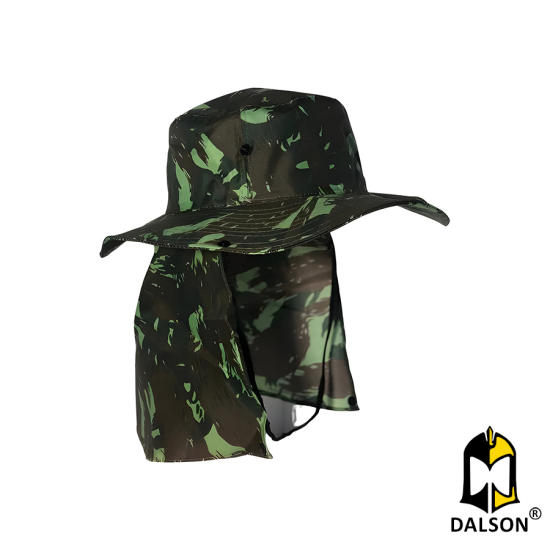 Chapéu camuflado para pescaria