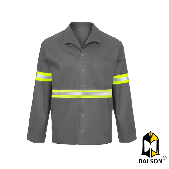 Camisa de tecido manga longa com refletivo - Brascamp